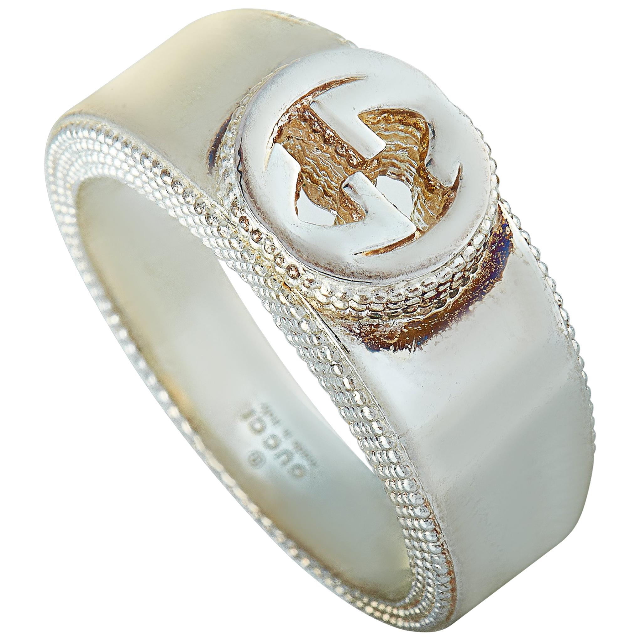Gucci Silver Double G Ring
