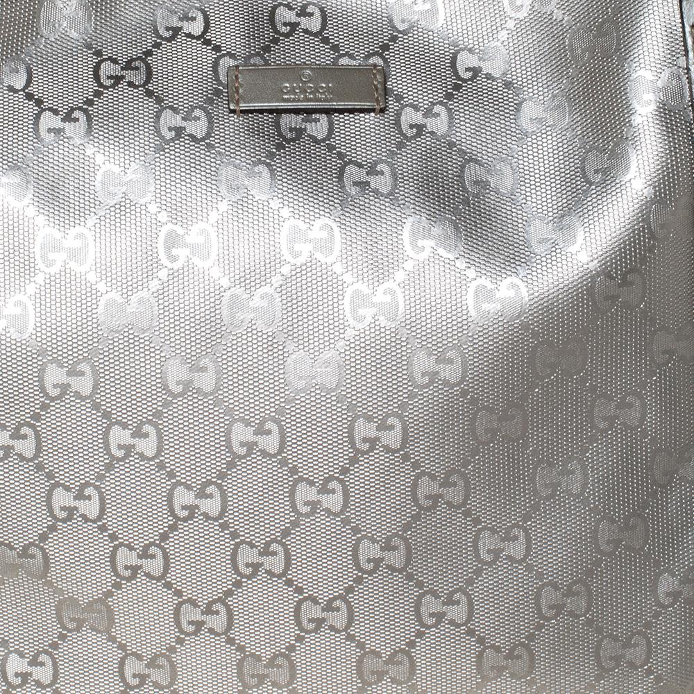 gucci silver tote bag