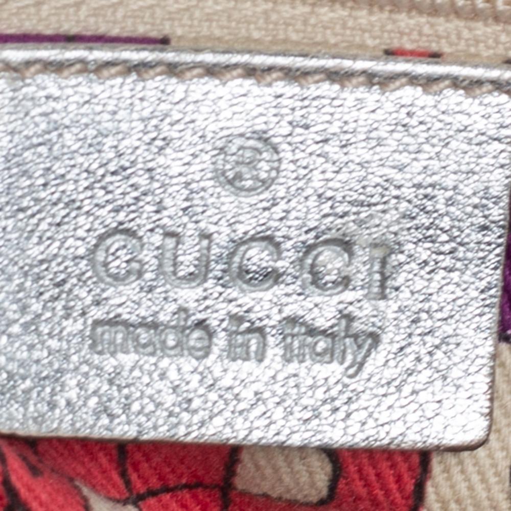 Gucci Silver GG Leather Princy Tote In Good Condition In Dubai, Al Qouz 2