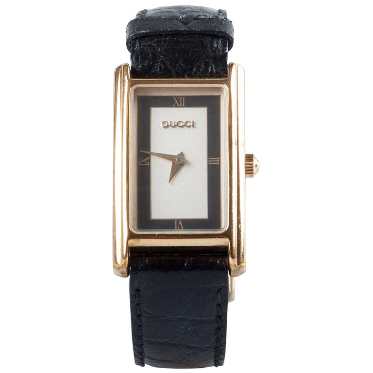 Gucci Silver Gold Plated 2600L Women's Wristwatch 19 mm For Sale at ...