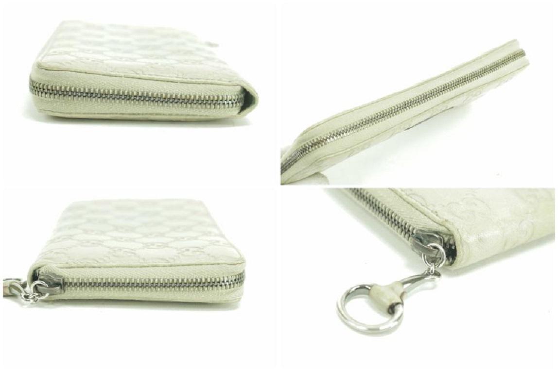 Gucci Silver-grey Long 21gk0110 Guccissima Zip Around Zippy Wallet 1