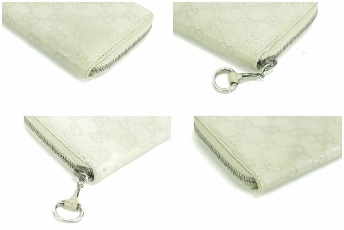 Gucci Silver-grey Long 21gk0110 Guccissima Zip Around Zippy Wallet 3