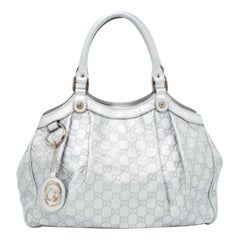 Sac cabas Gucci Silver Guccissima en cuir sukey moyen
