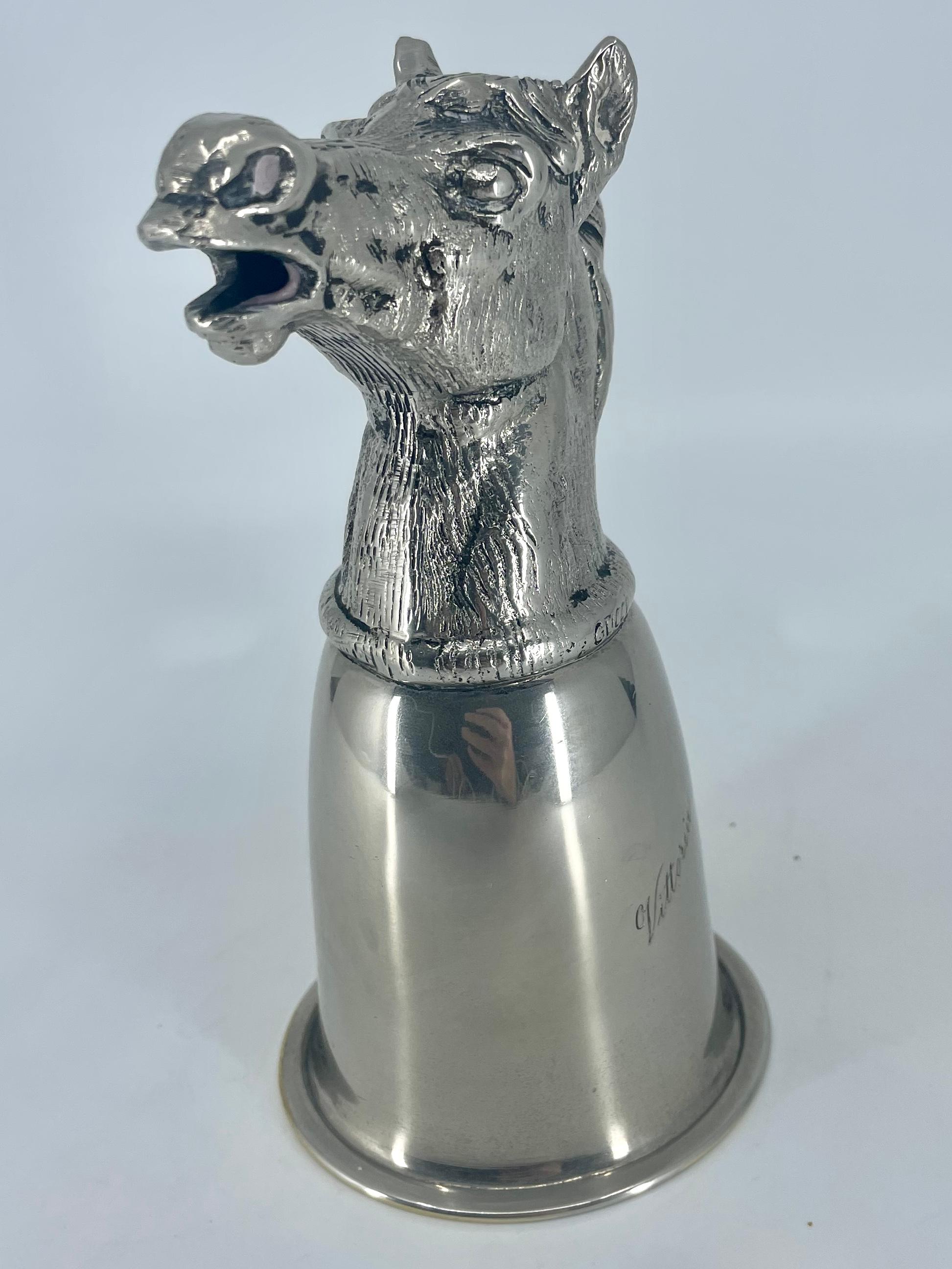 Gucci Silver Horse Stirrup Cup For Sale 1