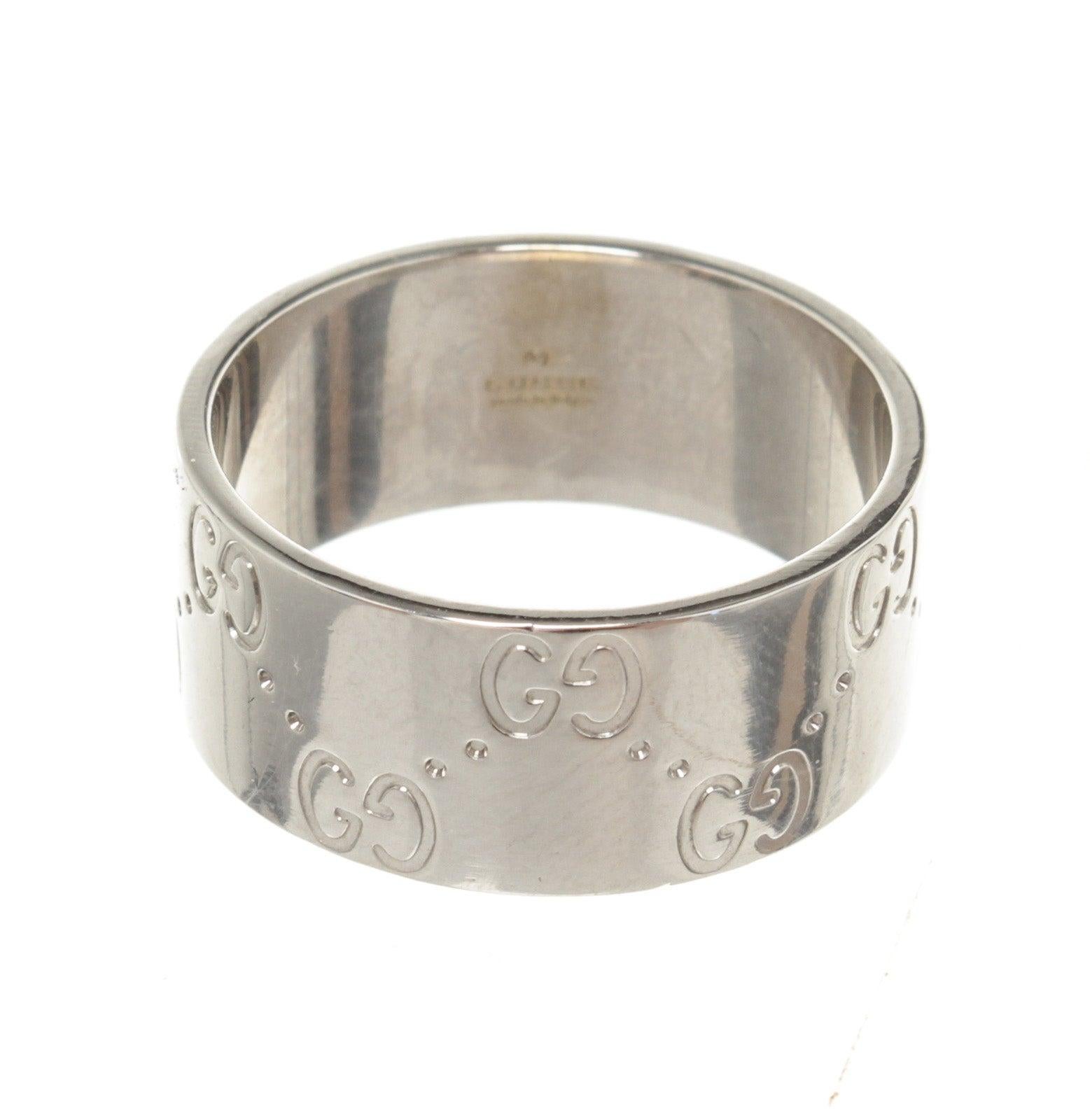 Gucci Silver Icon Wide Ring