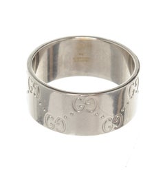 Gucci Silver Icon Wide Ring