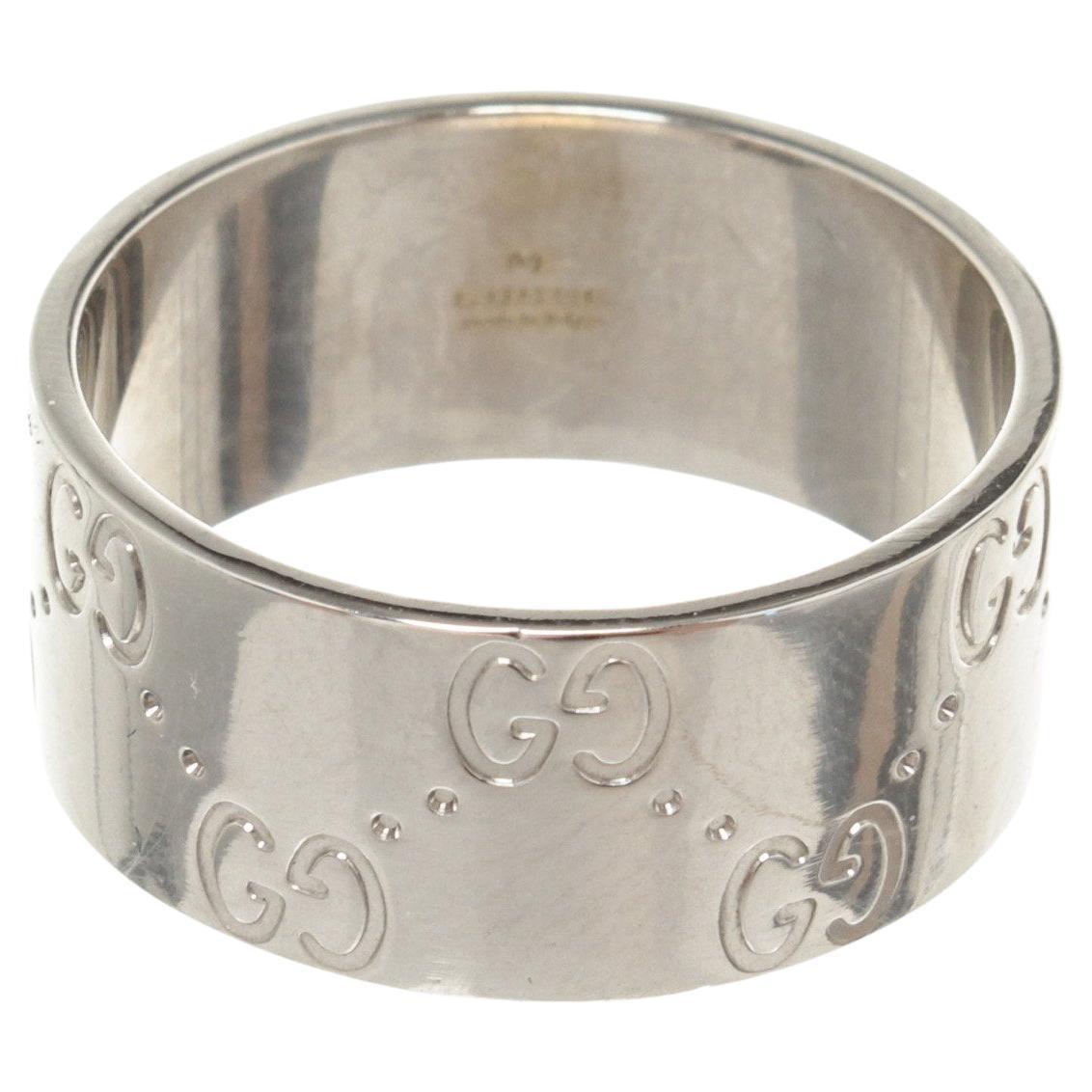 Gucci Silver Icon Wide Ring For Sale