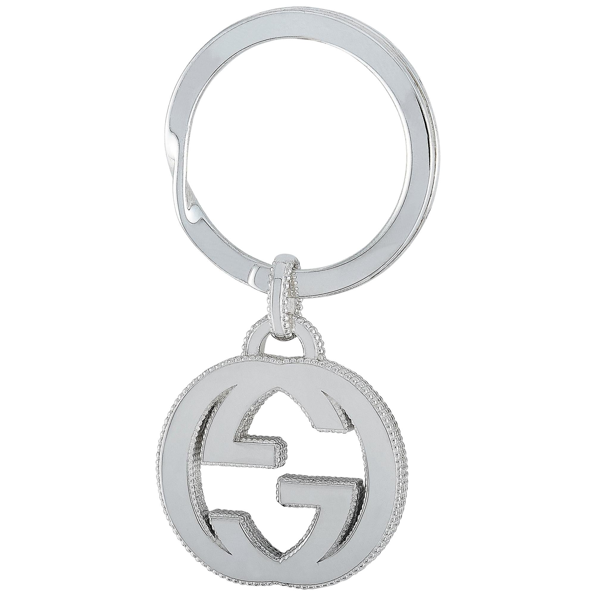 Gucci Silver G Keychain
