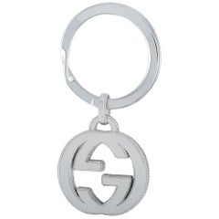Gucci Silver Interlocking G Charm Keyring