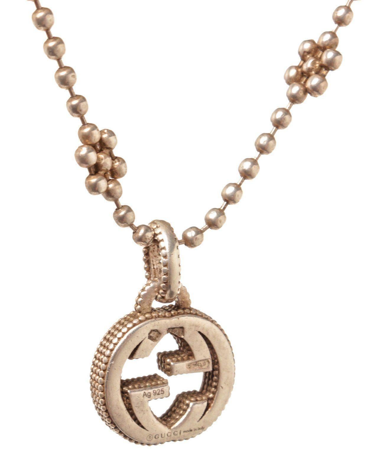 gucci double g necklace silver