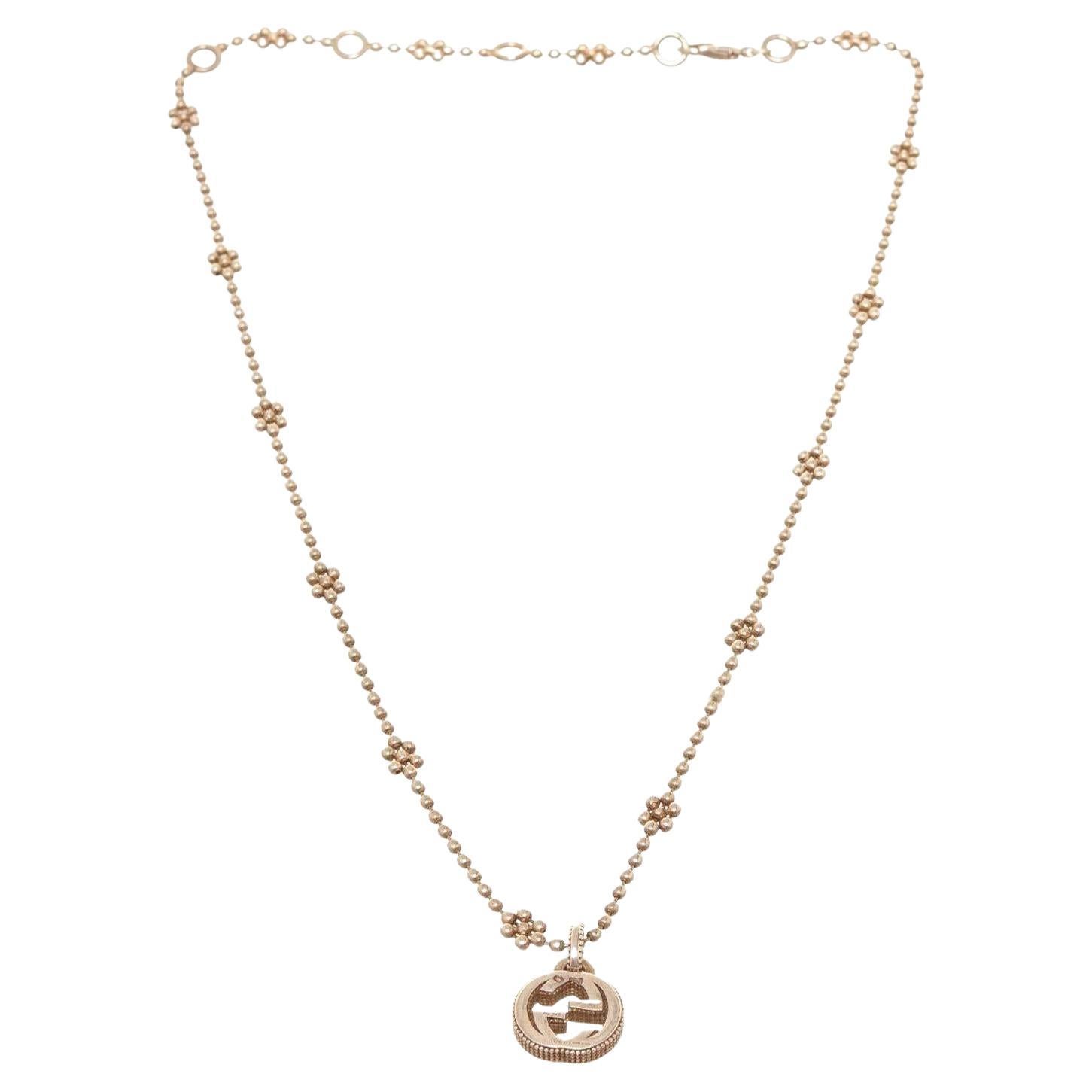 Gucci Silver Interlocking G Necklace with Silver-Tone Hardware