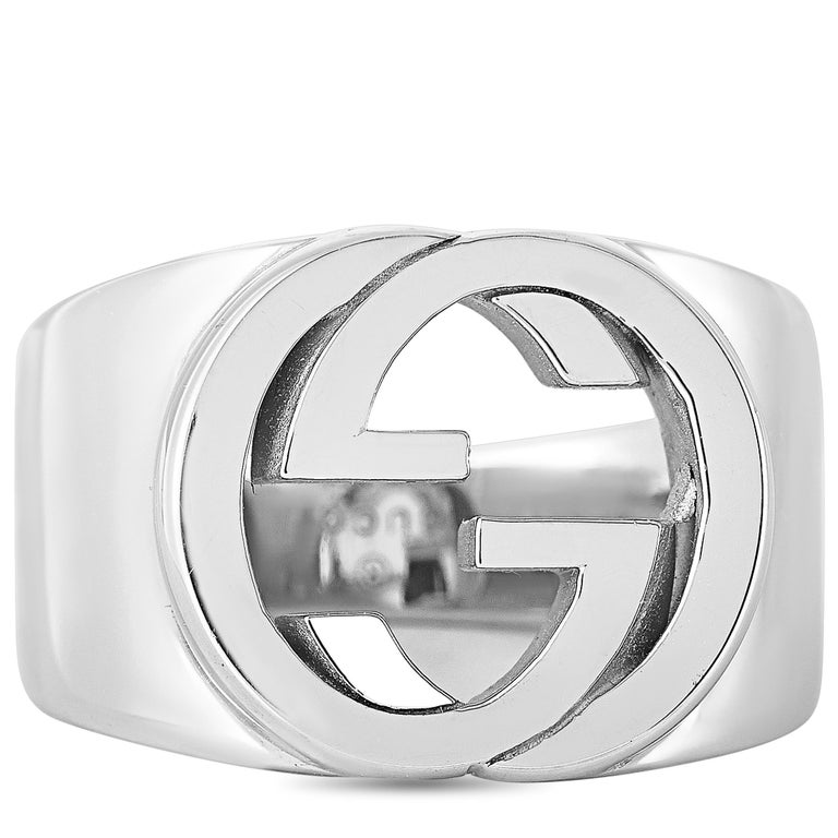 Gucci Silver Interlocking G Ring at 1stDibs interlocking g ring in silver