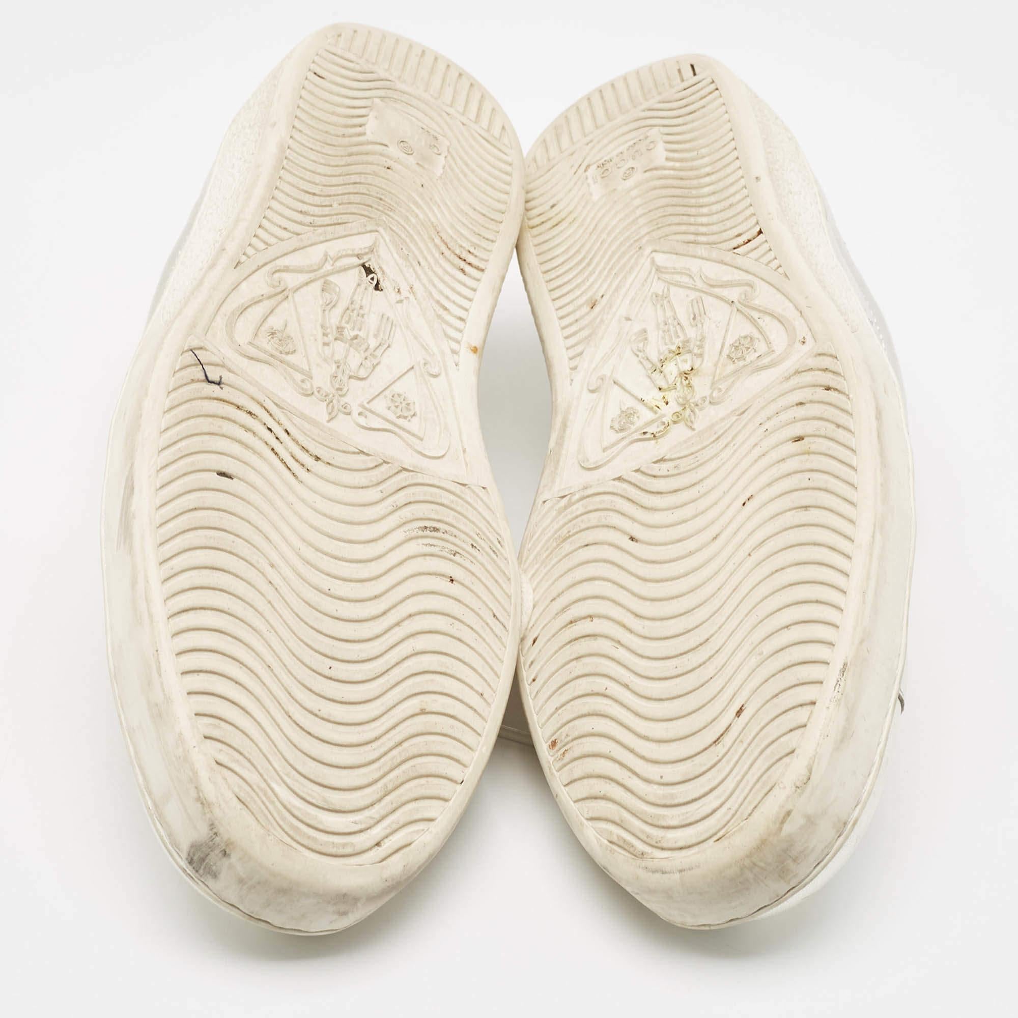 Gucci Silver Leather Ace Sneakers Size 42.5 1