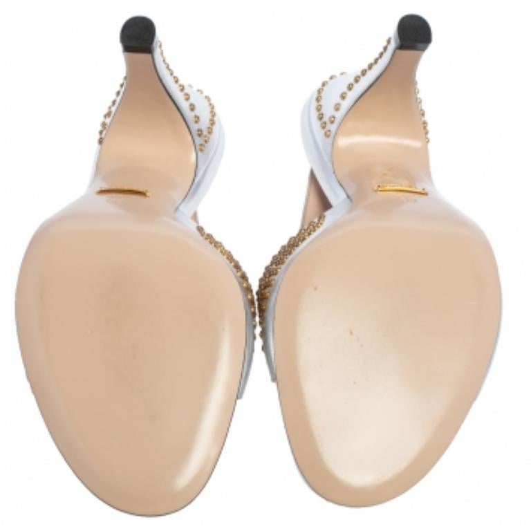 Mules Fedra in pelle argentata Gucci Taglia 38 2