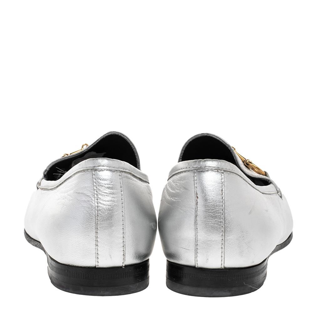 gucci loafers silver
