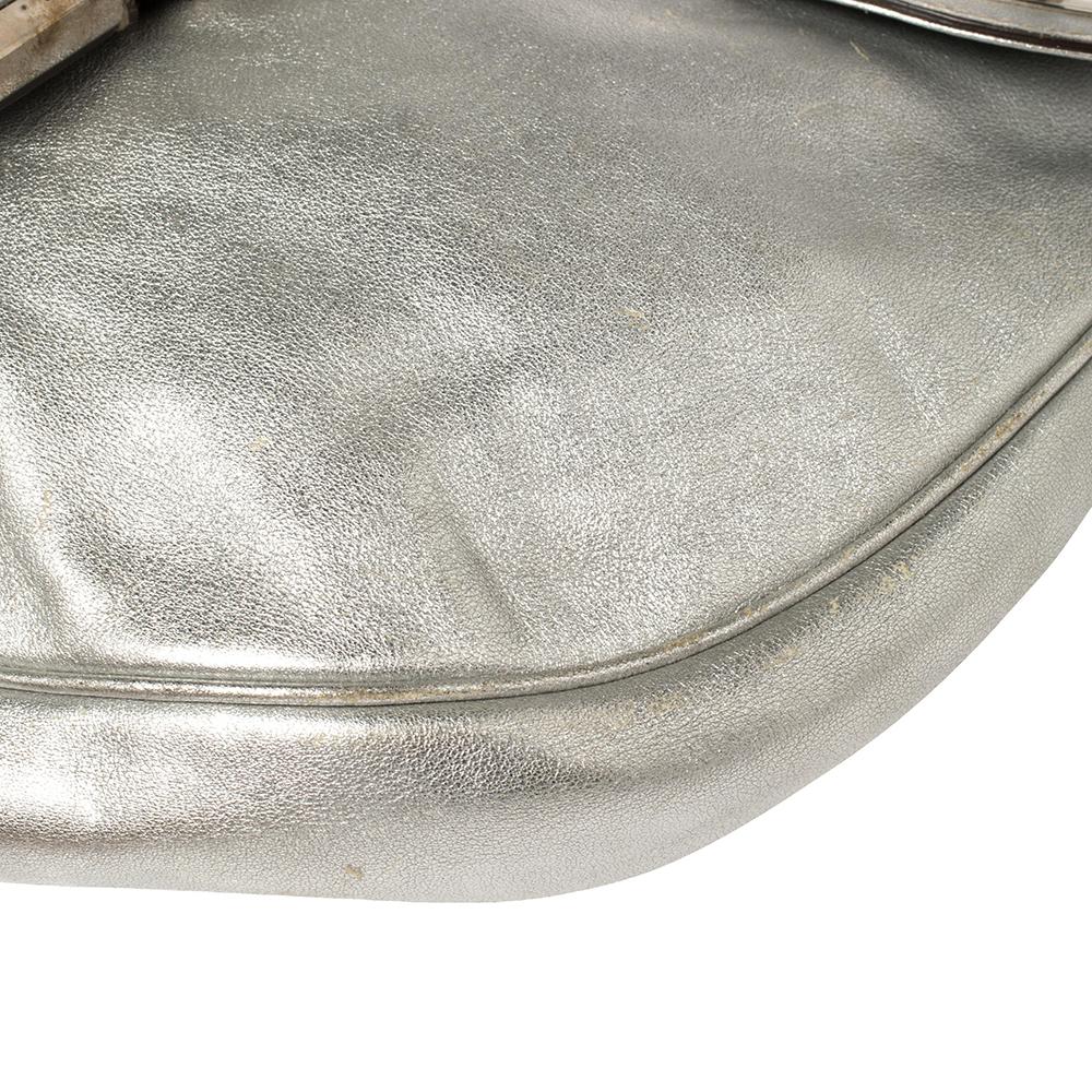 Gucci Silver Leather Romy Shoulder Bag 3