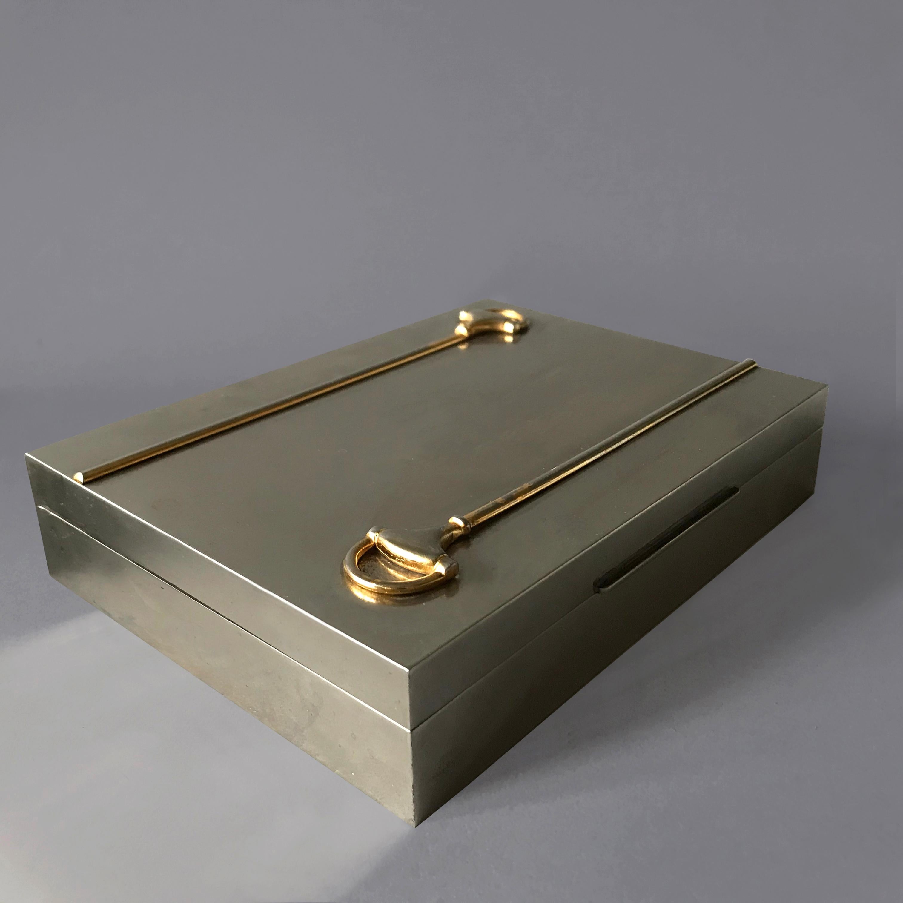 Gucci Silver Plated Box with Gold Plated Detail 1