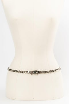Gucci Silver-Plated Brooch Chain Belt