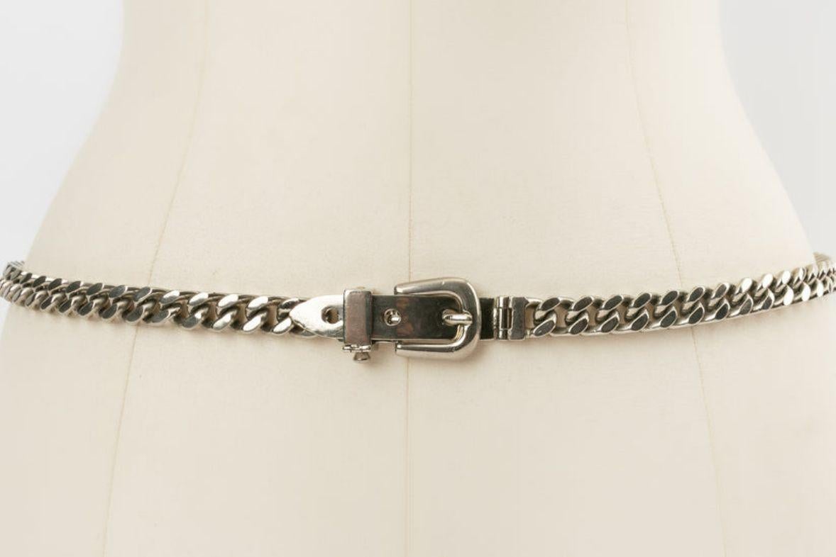 Women's Gucci Silver-Plated Brooch Chain Belt