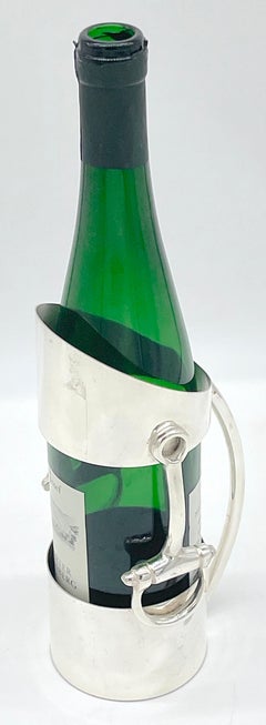 Gucci Silver Plated Equestrian/ Horsebit Bottle Caddy/ Holder