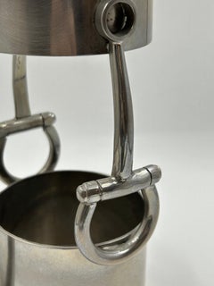 Gucci Silver-Plated Metal Wine Bottle Holder, Italy, 1970s