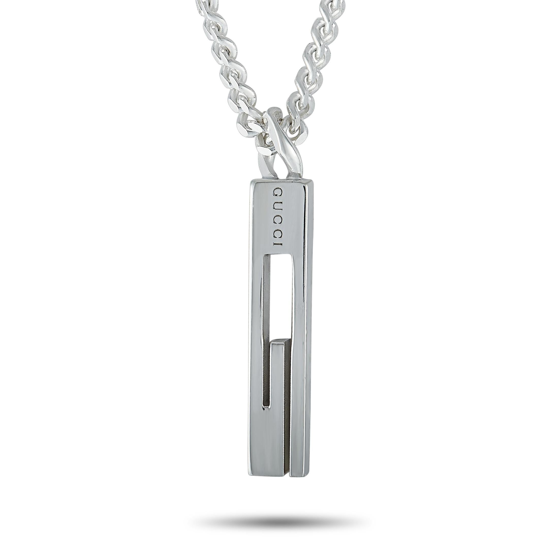 Gucci Silver Small G Pendant Necklace