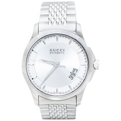 Gucci Silver Stainless Steel G-Timeless YA126417 Men's Wristwatch 38 mm