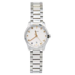 Gucci Silver Stainless Steel G-Timeless YA126572 Montre-bracelet pour femmes 27 mm