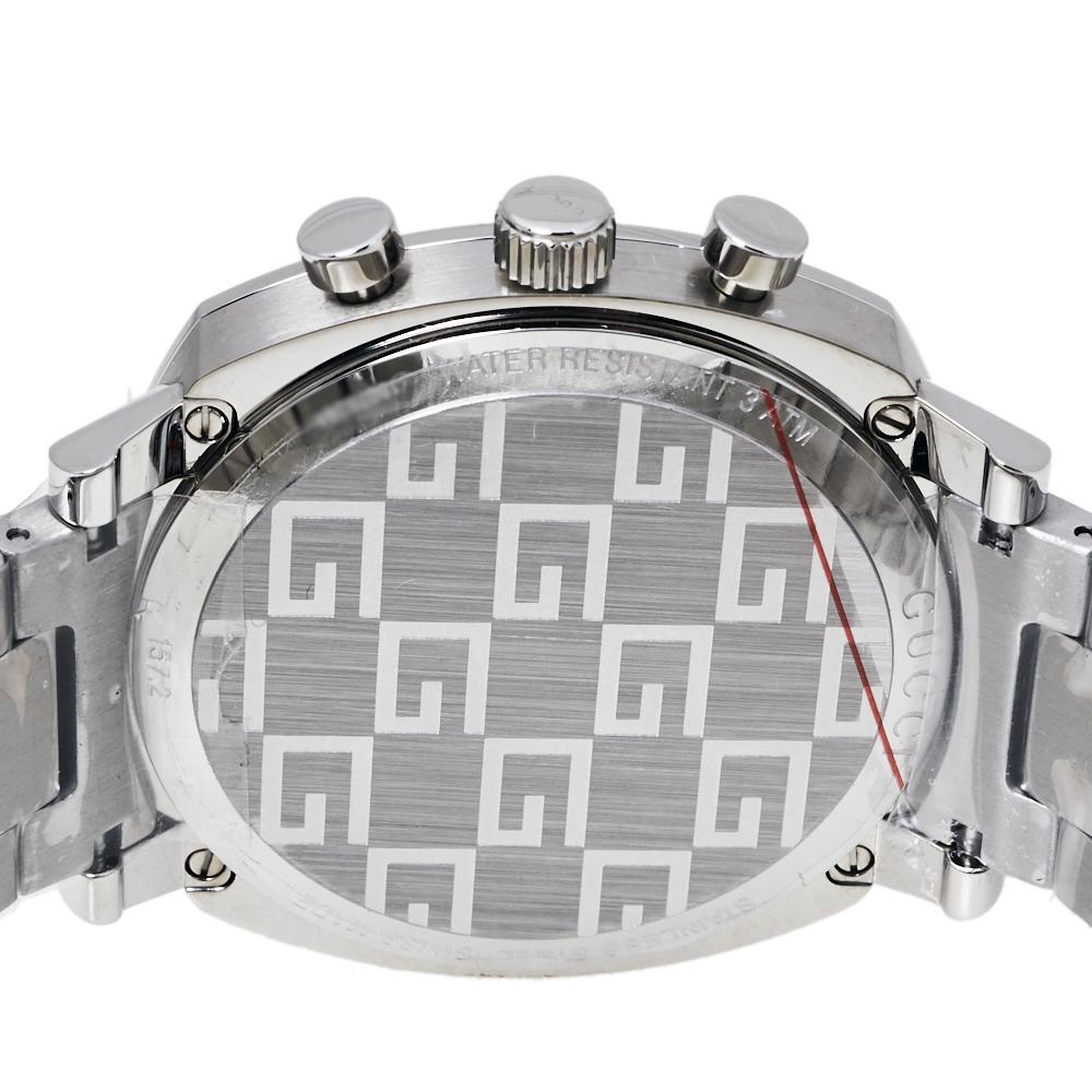 Gucci Silver Stainless Steel Grip YA157302 Men's Wristwatch 40 mm 1
