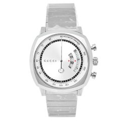 Gucci Silver Stainless Steel Grip YA157302 Men's Wristwatch 40 mm