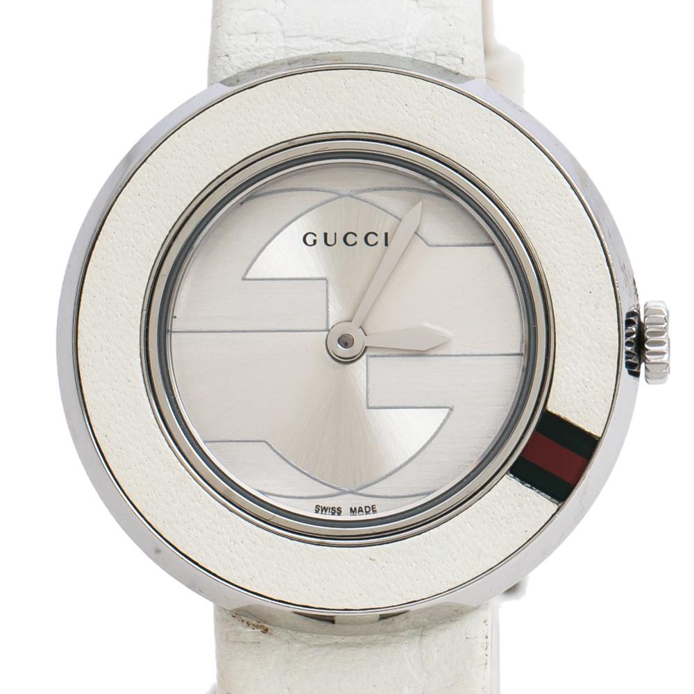 Gucci Silver Stainless Steel U-Play 129.5 Women's Wristwatch 27 mm