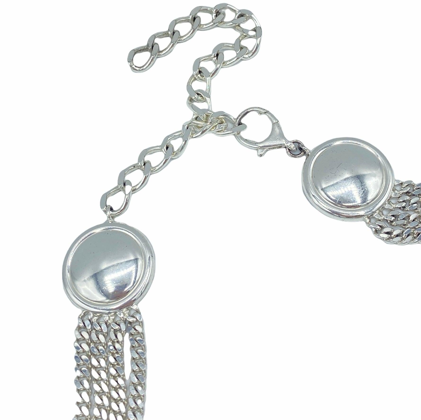 Women's Gucci Silver Tone Chain Swag Belt, Late 1970s For Sale