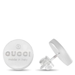 Silberne Trademark-Ohrstecker von Gucci