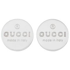 Silberne Trademark-Ohrstecker von Gucci