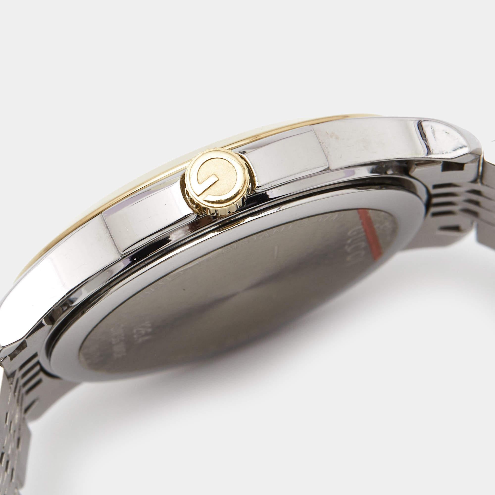 Gucci Silver Two-Tone G-Timeless YA126409 Unisex Wristwatch 38 mm 1