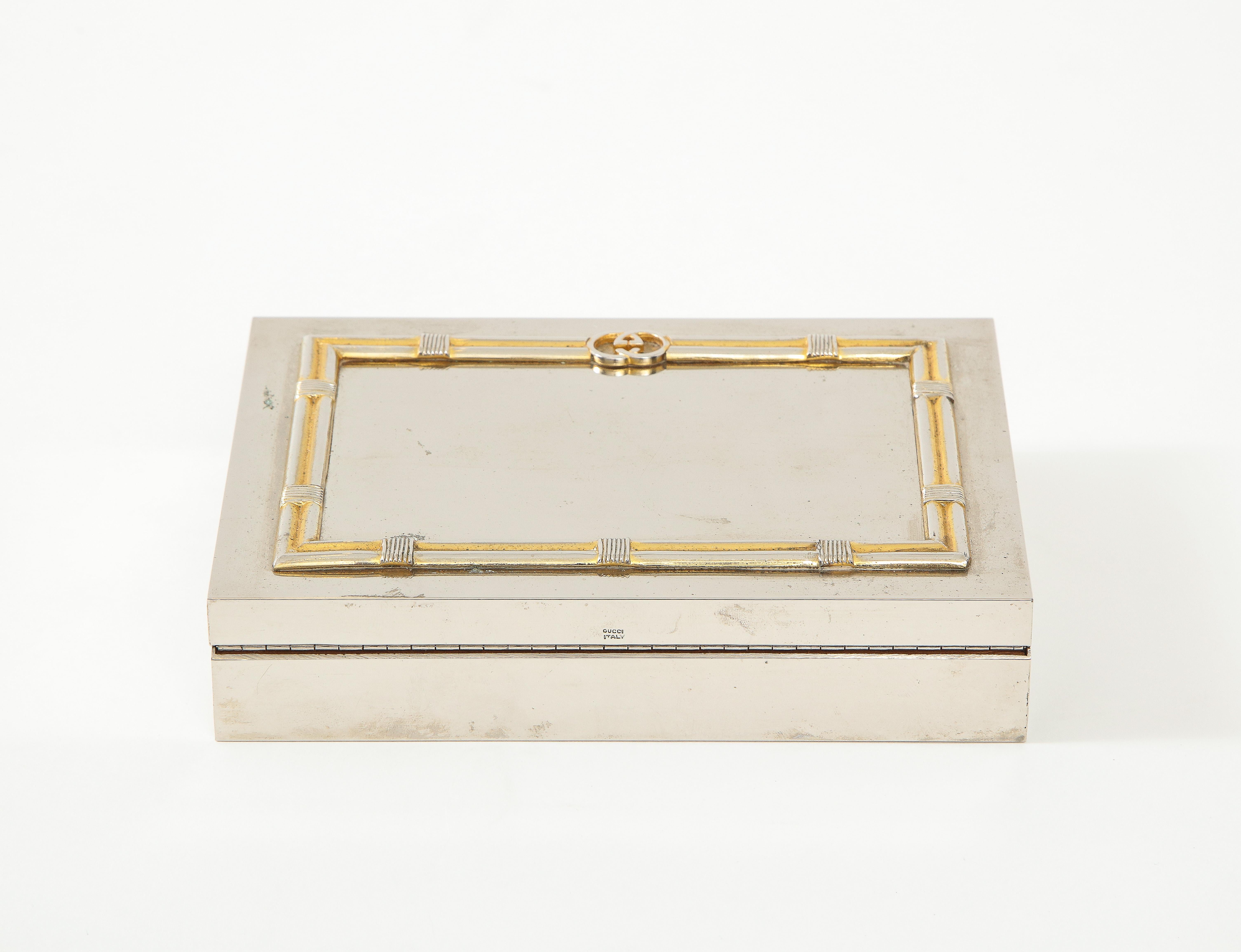 20th Century Gucci Silver, Vermeil Box