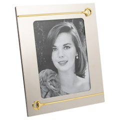 Gucci Silvered and Gilded Picture Frame, Equestrian Motif, circa 1970 Vintage Gucci Silvered and Gilded Picture Frame, Equestrian Motif, circa 1970