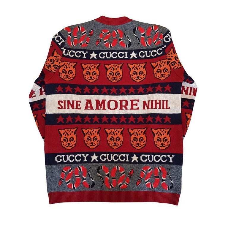 Gucci "Sine Amore Nihil" Men Wool Pull at 1stDibs | sine amore nihil gucci, gucci  amore sweater, gucci sine amore nihil pullover