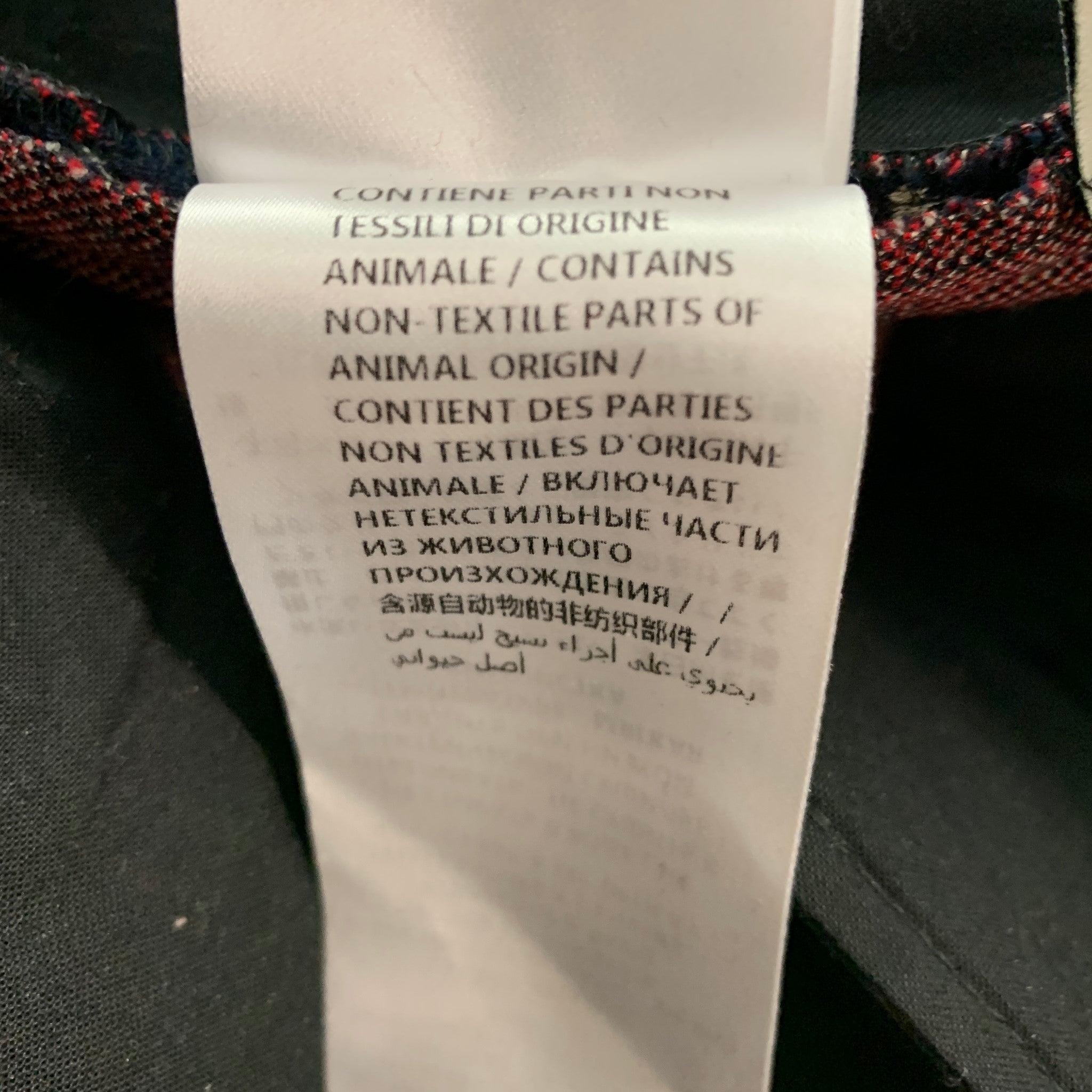 GUCCI Größe 0 Marineblaue und rote Kaftanhose mit Herz aus Baumwolle und schmalem Bein im Angebot 3