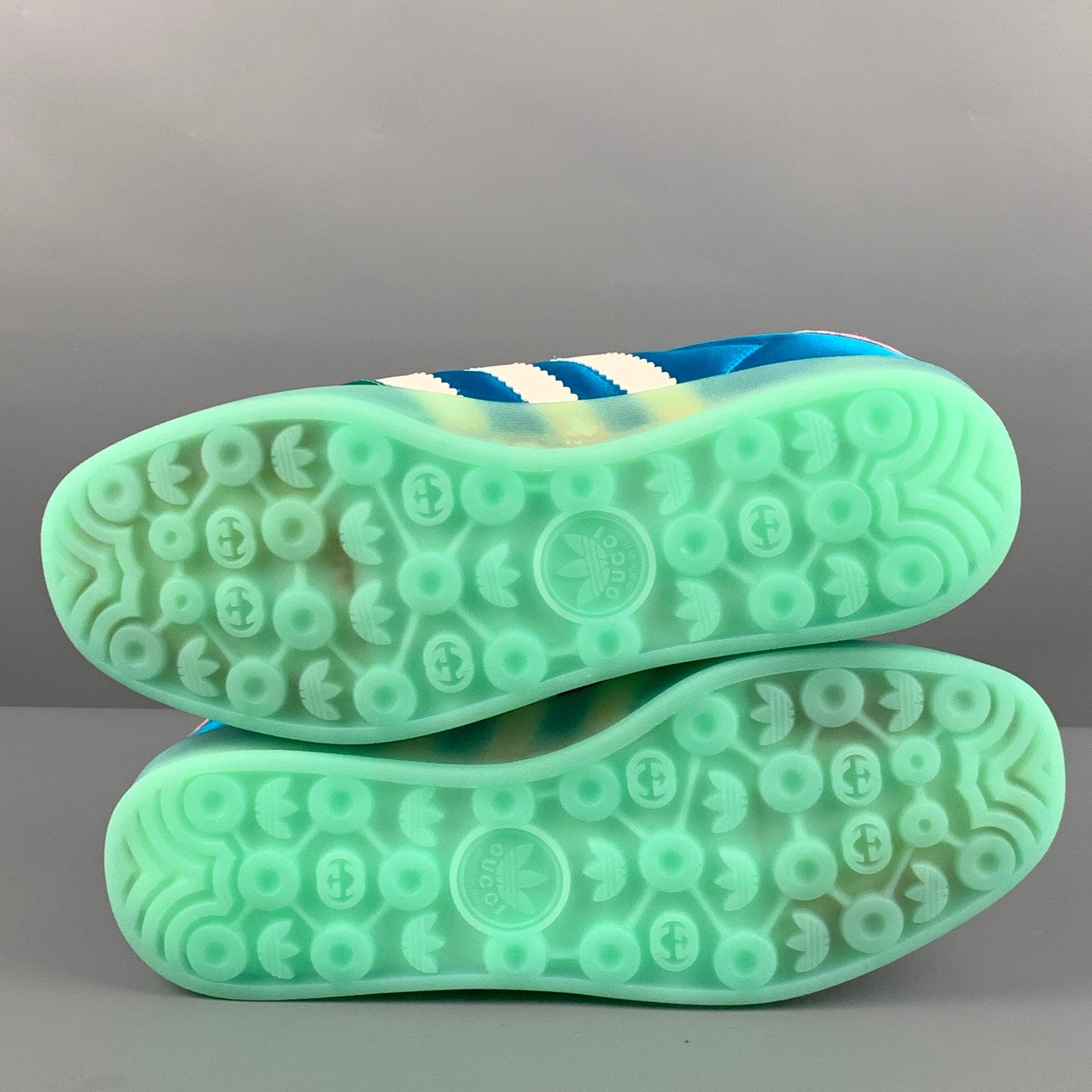 GUCCI Talla 10 Azul Verde Nylon Zapatillas bajas 2