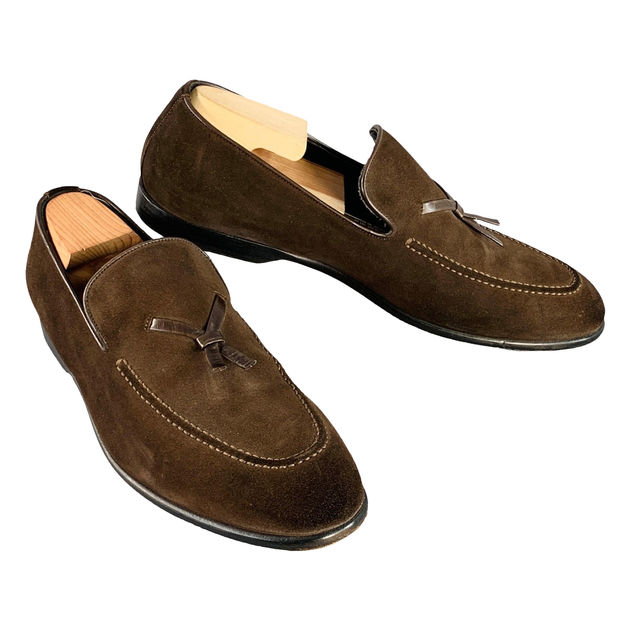 Vintage “Tom Ford” era Gucci penny loafer shoes, size 12 in men’s, black/brown. Gucci × Tom Ford × Vintage Tom Ford Era Leather Horsebit  main image 2