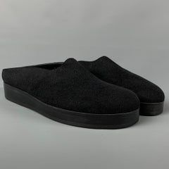 GUCCI Größe 12 Schwarzer Stoff Slip On Loafers aus Stoff