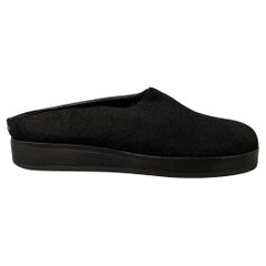 GUCCI Size 12 Black Fabric Slip On Loafers