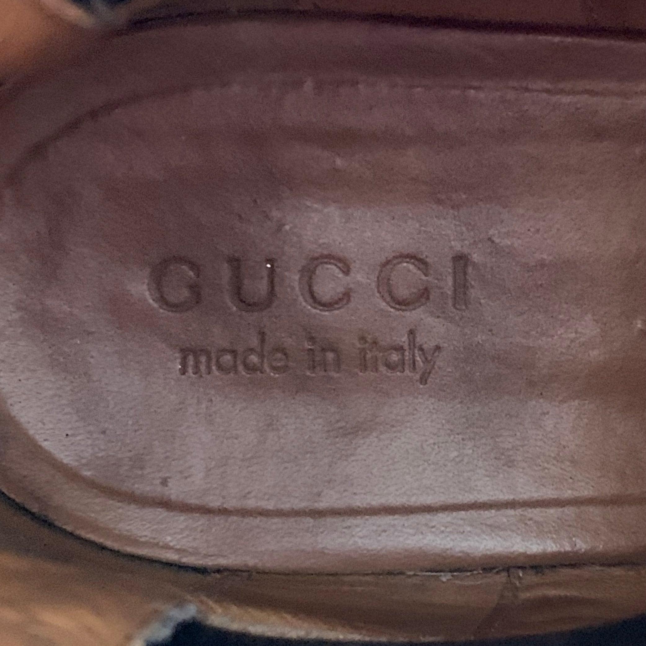 GUCCI Size 12.5 Black Mixed Materials Leather Pull On Boots 3