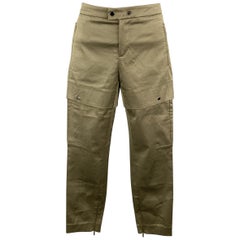 GUCCI Size 2 Olive Cotton / Elastane Snaps Cargo Cuff Zipper Casual Pants