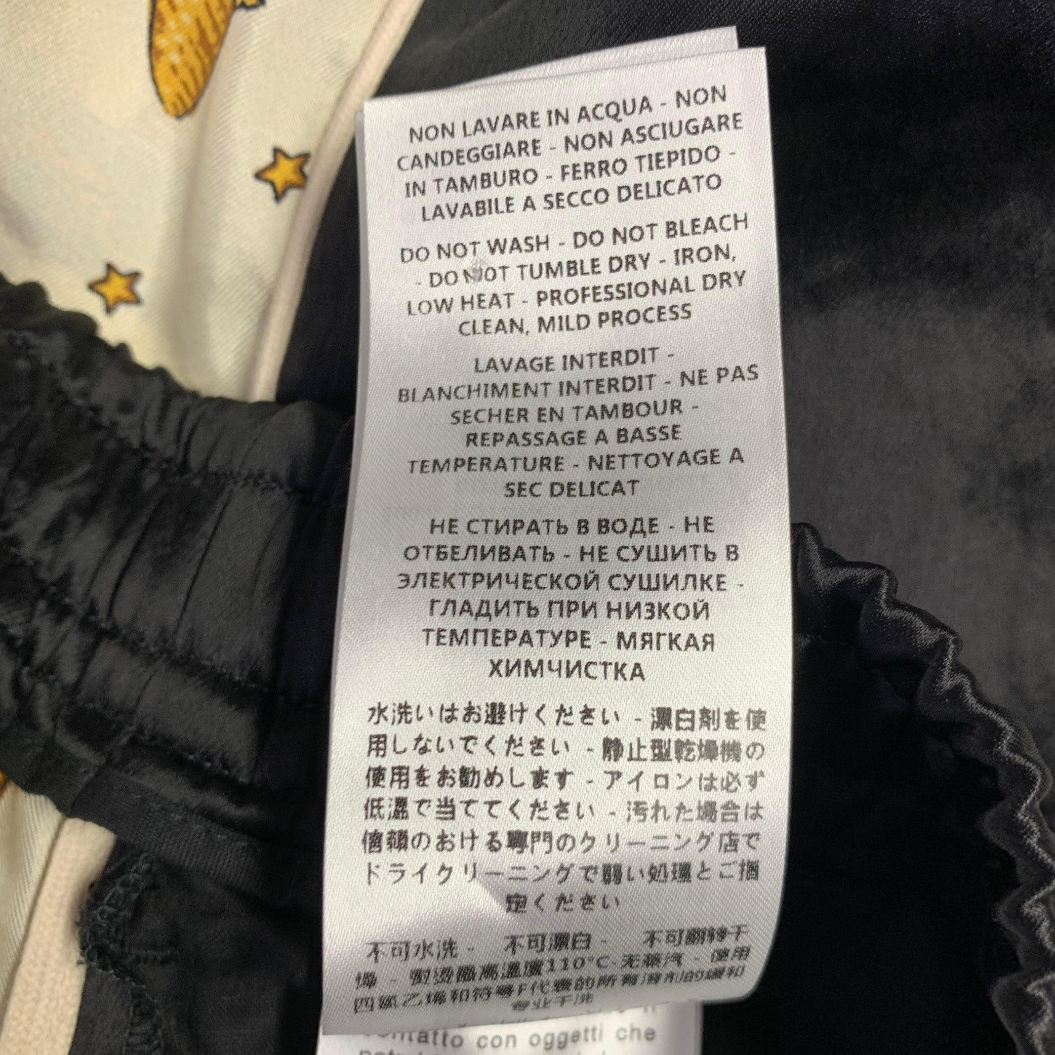 GUCCI Size 28 Black Beige Monogram Acorns Acetate Joggers Shorts For Sale 4