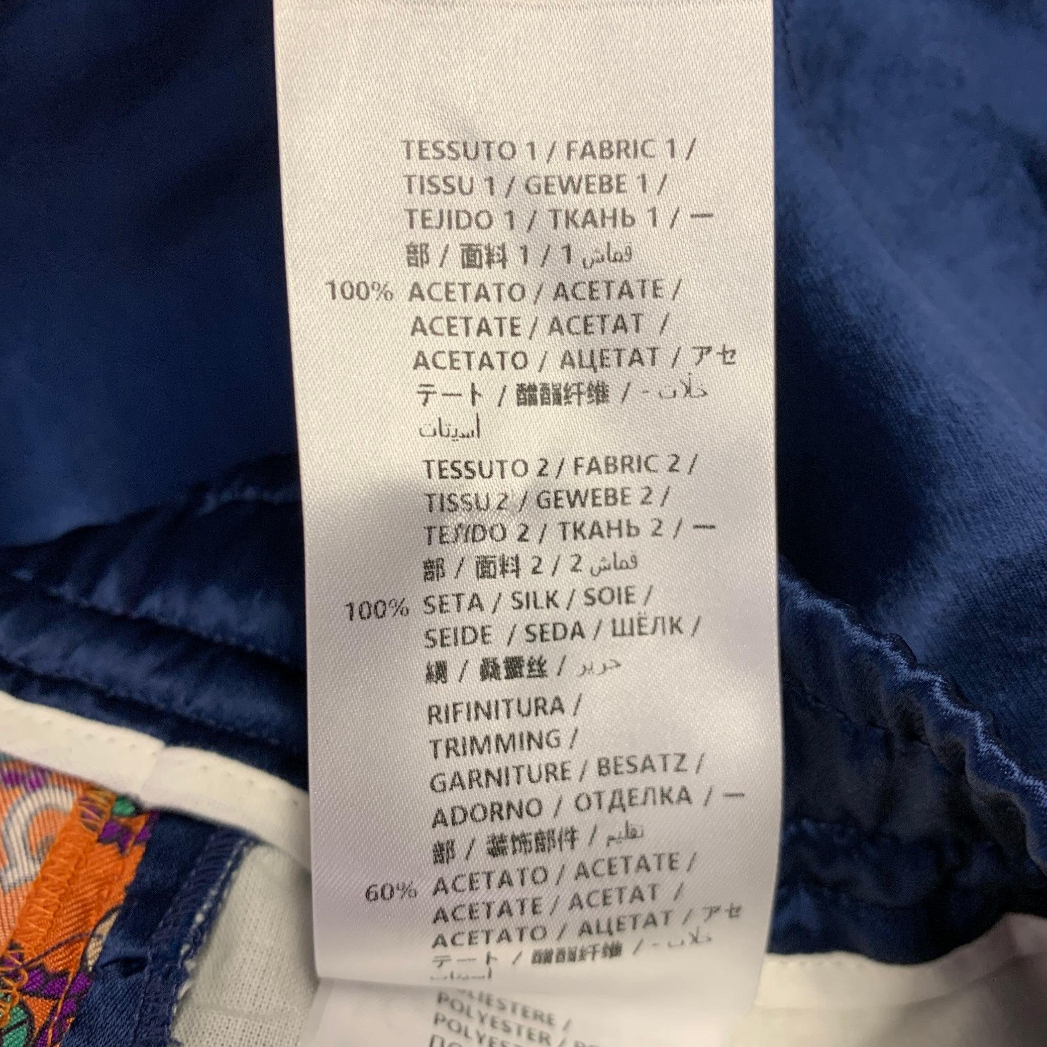 GUCCI Taglia 28 Blu Arancione Monogram Acetato Pantaloncini Joggers in vendita 1