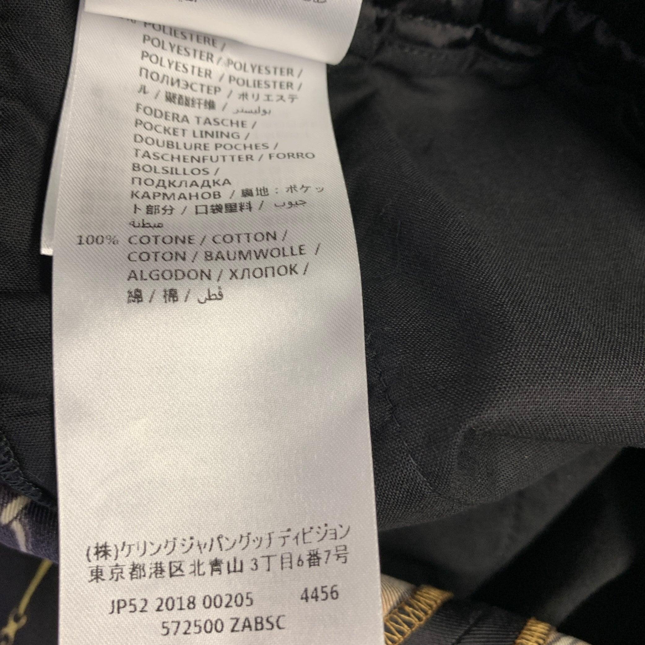 GUCCI Size 28 Gold Black Stripe Acetate Joggers Shorts For Sale 3