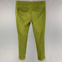 GUCCI Size 28 Green Cotton Zip Fly Casual Pants