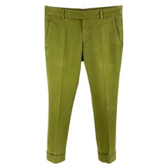 GUCCI Size 28 Green Cotton Zip Fly Casual Pants